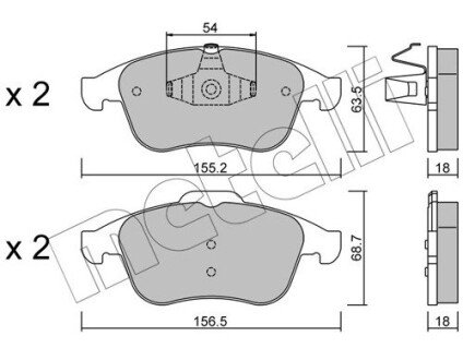 Тормозные колодки metelli 22-0803-0 на Рено Лагуна 3