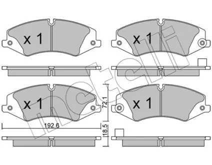 Тормозні (гальмівні) колодки Metelli 22-0836-6