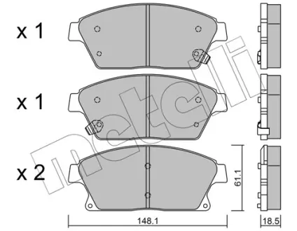 Тормозні (гальмівні) колодки Metelli 22-0839-0