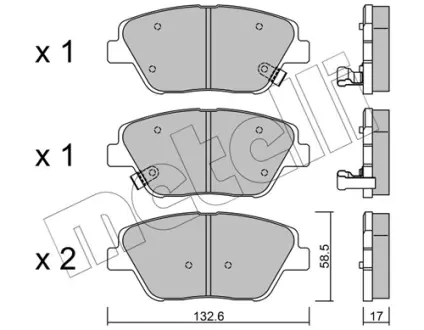 Тормозные колодки metelli 22-0945-0