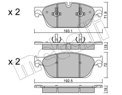 Тормозні (гальмівні) колодки Metelli 22-0967-0