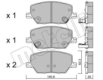 Тормозные колодки metelli 22-1001-0