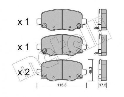 Тормозные колодки metelli 2210021