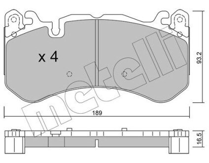 Тормозные колодки metelli 22-1198-1 на Мерседес SLS-Class