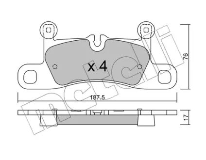 Задні тормозні (гальмівні) колодки Metelli 22-0958-0