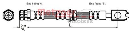 Гальмівний шланг metzger 4116204