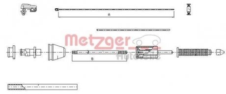 Трос акселератора metzger 10.0383