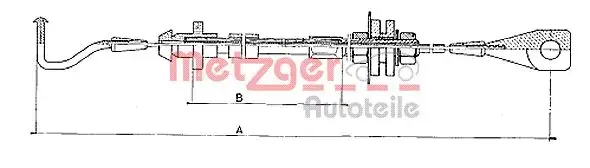Трос акселератора METZGER 10090 (фото 1)