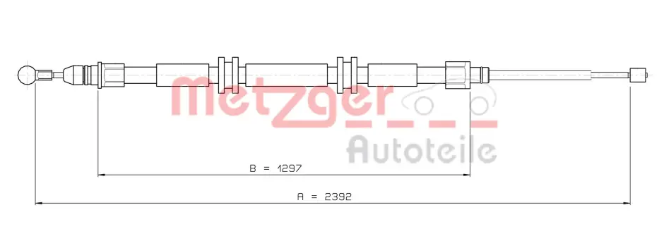Трос ручного гальма METZGER 116686