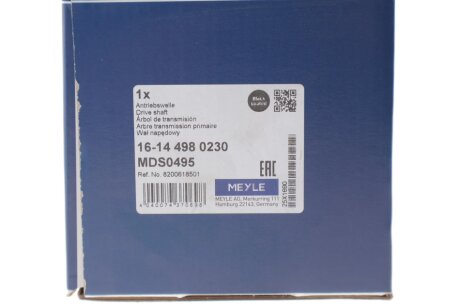 Привідний вал meyle 16144980230