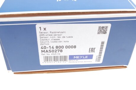 Датчик частоти обертання колеса meyle 40148000008