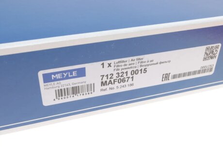 Фильтр воздушный meyle 7123210015