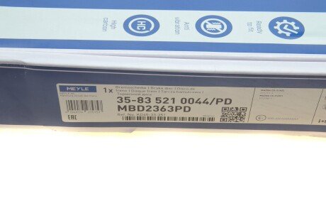 Диск гальмівний meyle 35835210044PD