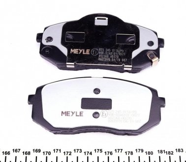 Передні тормозні (гальмівні) колодки meyle 0252450116PD