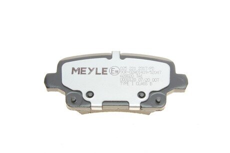 Комплект гальмівних колодок meyle 0252212317PD