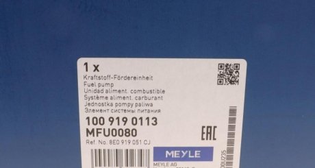 Насос топливный meyle 1009190113