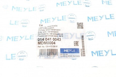 Опора карданного вала meyle 0140410043