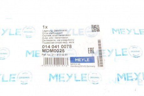 Опора карданного вала meyle 0140410078
