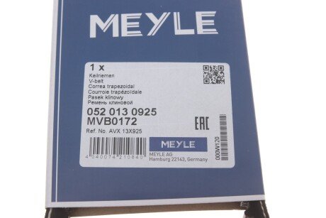 Приводной ремень генератора meyle 0520130925