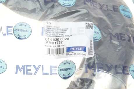 Патрубок інтеркулера (турбіни) meyle 0140360020