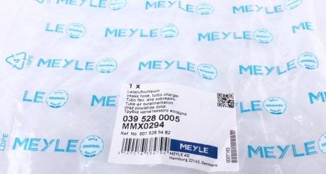 Патрубок интеркулера (турбины) meyle 0395280005