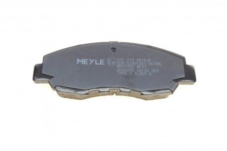 Передні тормозні (гальмівні) колодки meyle 0252149918W