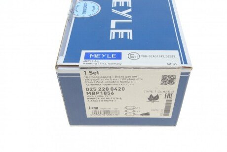 Передні тормозні (гальмівні) колодки meyle 0252280420