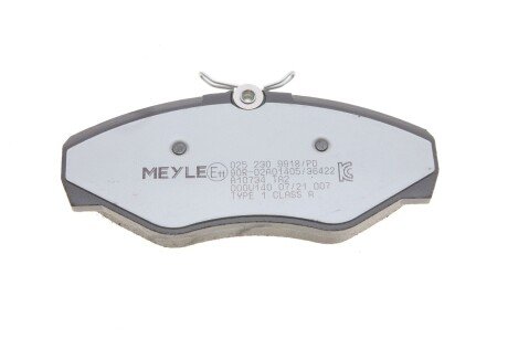 Передние тормозные колодки meyle 0252309918PD