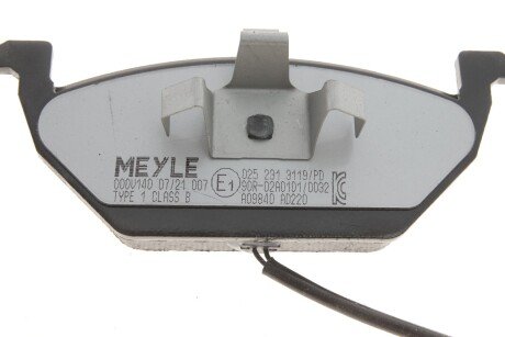 Передние тормозные колодки meyle 0252313119PD