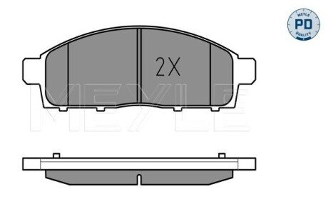 Передние тормозные колодки meyle 0252452916/PD