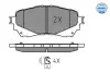 Передние тормозные колодки meyle 025 257 2516