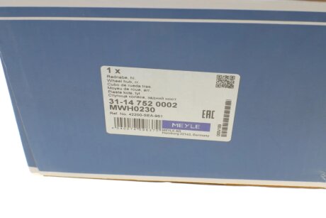 Подшипник задней ступицы meyle 31147520002