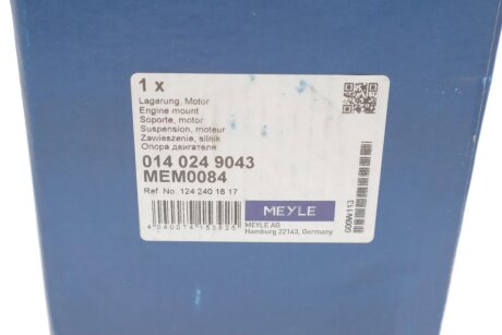 Подушка (опора) двигуна meyle 0140249043