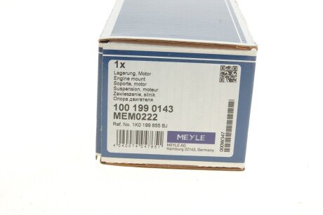 Подушка (опора) двигателя meyle 1001990143