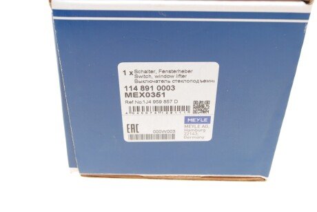Реле піднімання скла meyle 1148910003