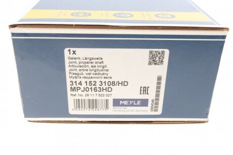Шарнір, карданний вал meyle 3141523108HD