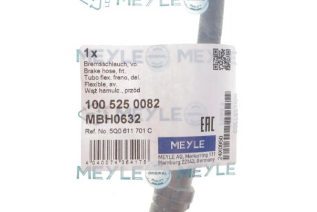 Шланг тормозной передний meyle 1005250082