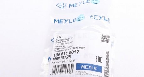 Шланг тормозной передний meyle 1006110017