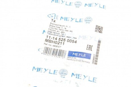 Шланг гальмівний задній meyle 11145250054