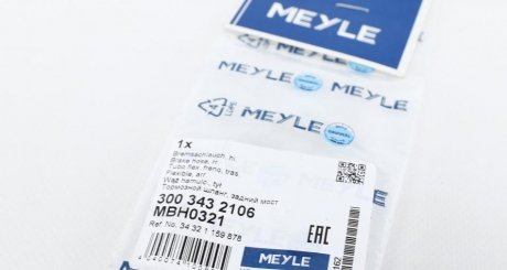 Шланг тормозной задний meyle 3003432106