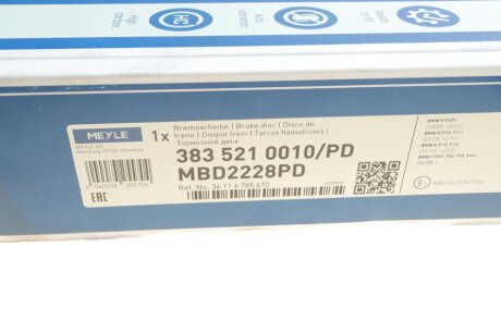Гальмівний диск meyle 3835210010PD