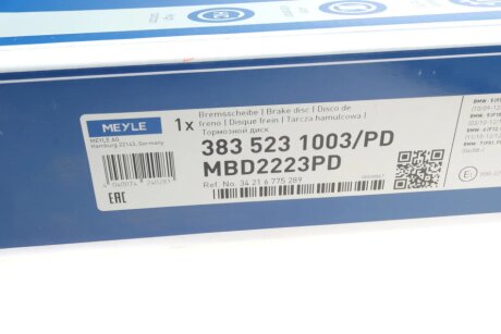 Гальмівний диск meyle 3835231003PD