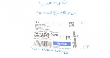 Шланг тормозной передний meyle 16145250026