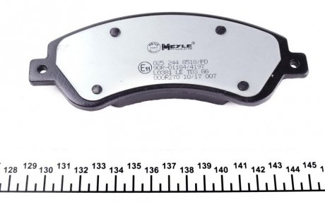 Передні тормозні (гальмівні) колодки meyle 0252448518PD