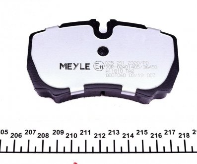 Задние тормозные колодки meyle 0252912320PD