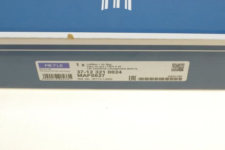 Воздушный фильтр двигателя meyle 37123210024