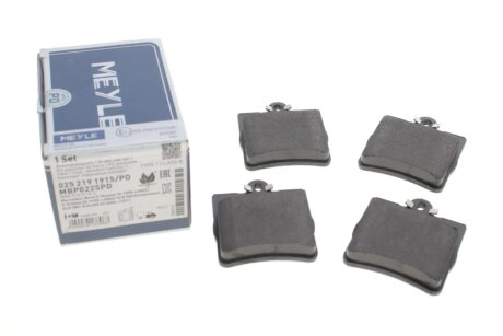 Задние тормозные колодки meyle 0252191915PD