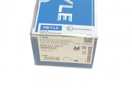 Задние тормозные колодки meyle 0252413517