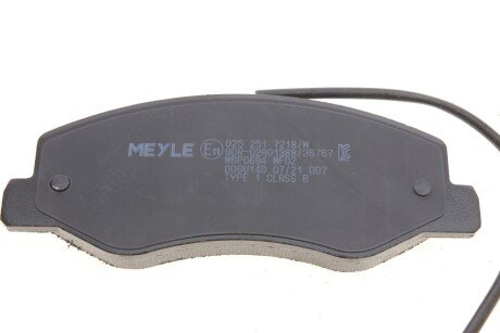 Задні тормозні (гальмівні) колодки meyle 0252517218W