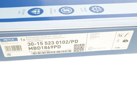 Задній гальмівний (тормозний) диск meyle 30155230102PD